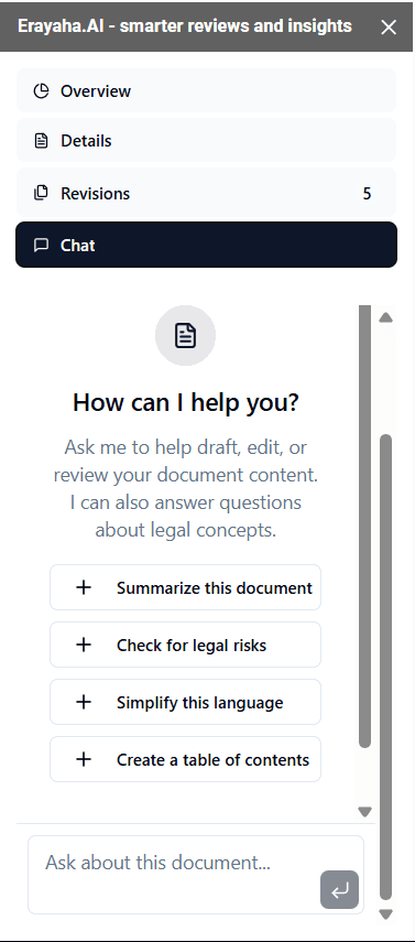 Chat Tab in Google Docs Screenshot
