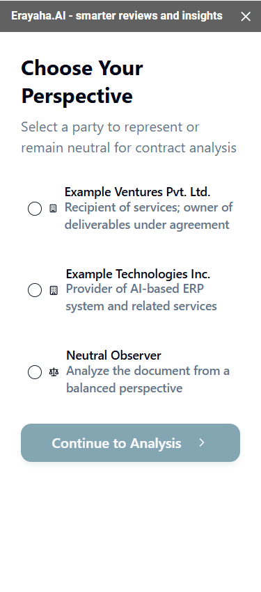 Choosing Perspective in Google Docs Screenshot