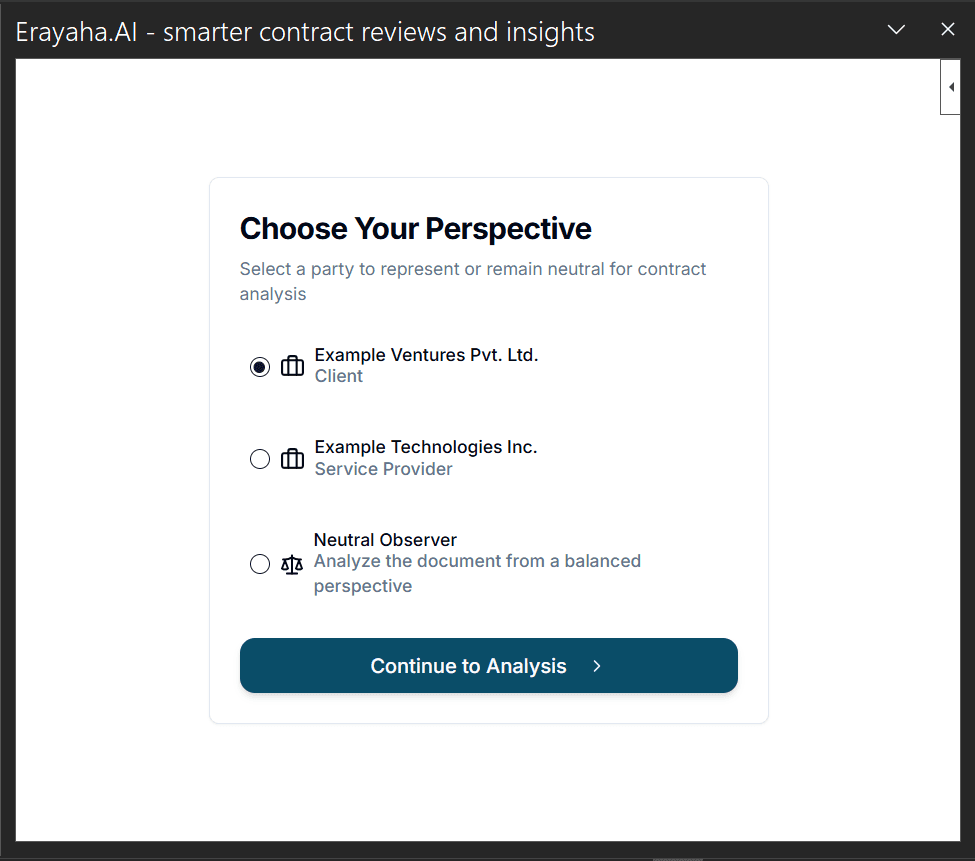 Choosing Perspective in Word Screenshot